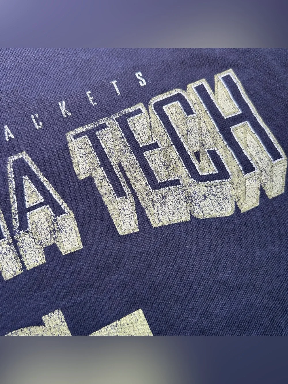 Adidas Georgia Tech Yellow Jackets Men’s Nice Sun Faded T-Shirt Black size Large